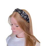 Black and White Floral Headband