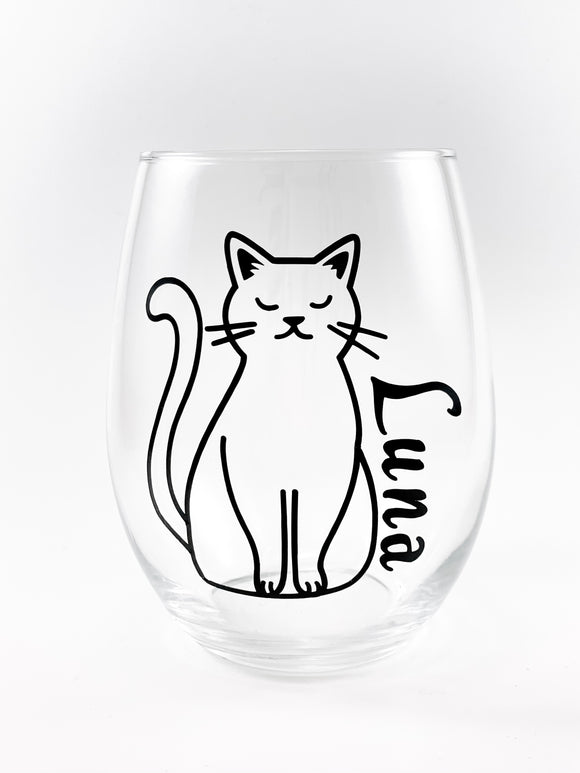 Pet Name Wine Glass